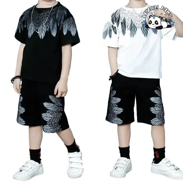 LEZONKIDS - Baby Boys Sets Summer Kids Clothes Sets Short Sleeve T-shirt+Short Pants Sports Suits  Children Clothing